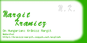 margit kranicz business card