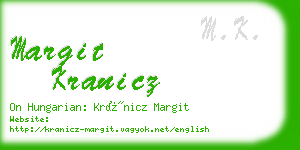 margit kranicz business card